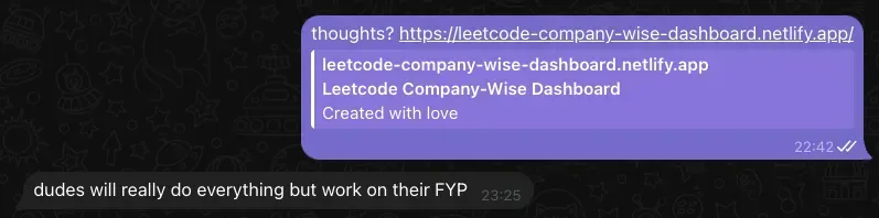 FYP Message